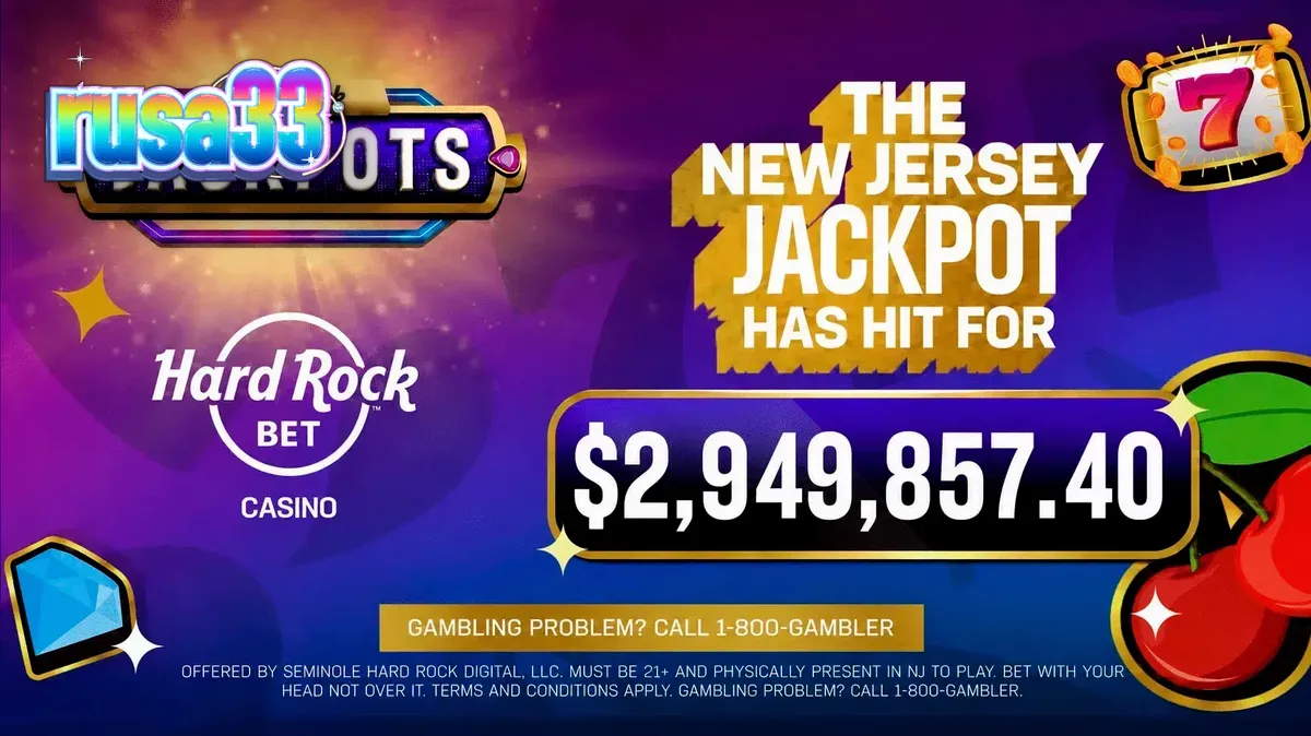 Ilustrasi mesin slot digital dengan simbol jackpot yang bersinar